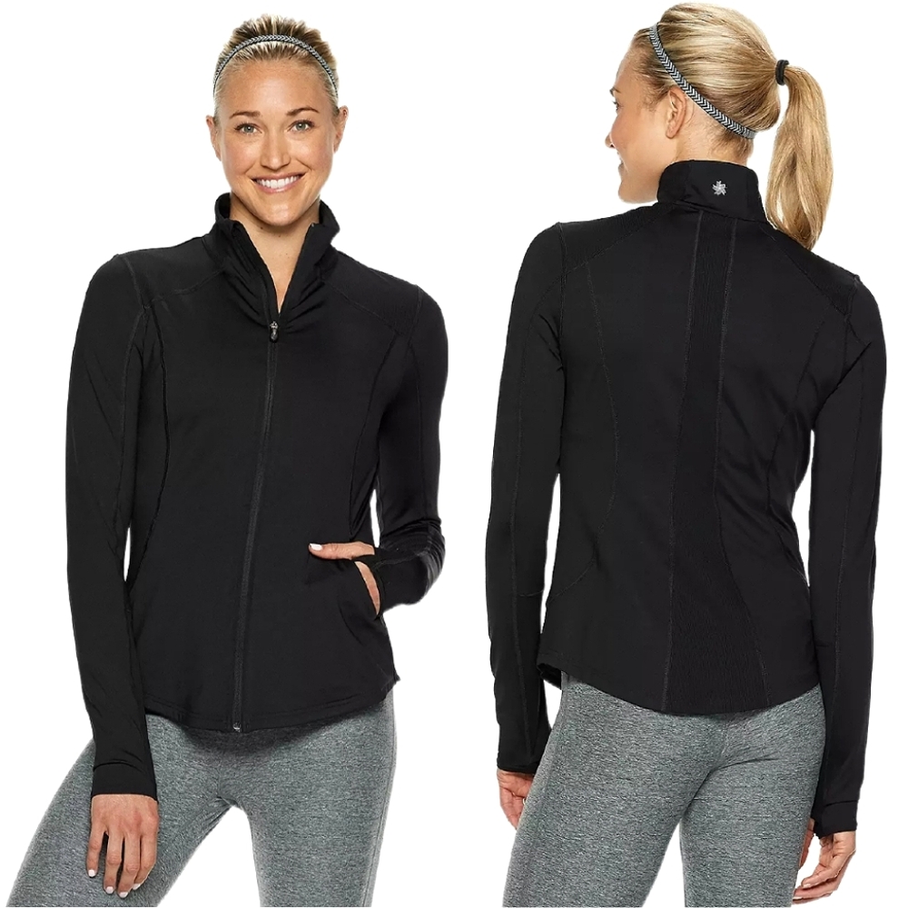 NWT Tek Gear Performance Jacket Medium Medium Mineral Black